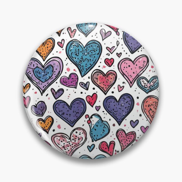 Item preview, Cute Colorful Hearts Pattern Aesthetic Sticker designed and sold by insiya-art.
