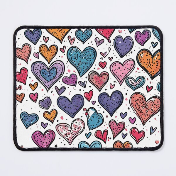 Item preview, Cute Colorful Hearts Pattern Aesthetic Sticker designed and sold by insiya-art.