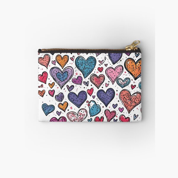 Item preview, Cute Colorful Hearts Pattern Aesthetic Sticker designed and sold by insiya-art.