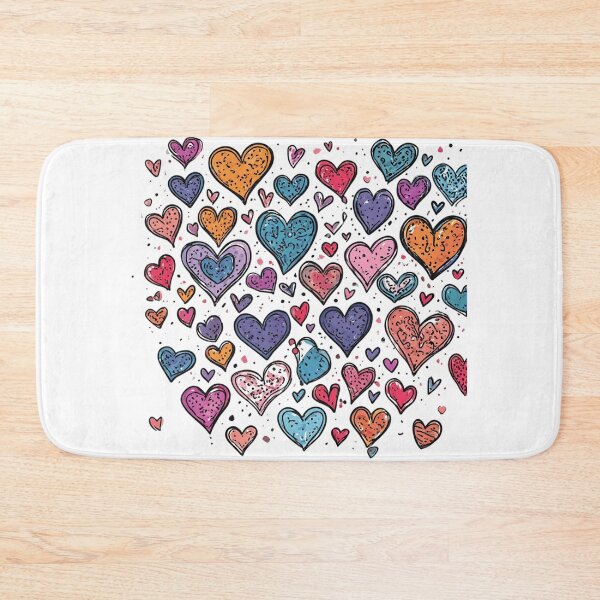 Item preview, Cute Colorful Hearts Pattern Aesthetic Sticker designed and sold by insiya-art.