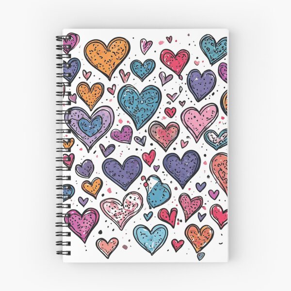 Item preview, Cute Colorful Hearts Pattern Aesthetic Sticker designed and sold by insiya-art.