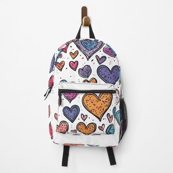 Item preview, Cute Colorful Hearts Pattern Aesthetic Sticker designed and sold by insiya-art.