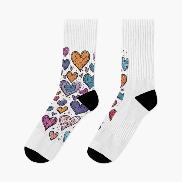 Item preview, Cute Colorful Hearts Pattern Aesthetic Sticker designed and sold by insiya-art.