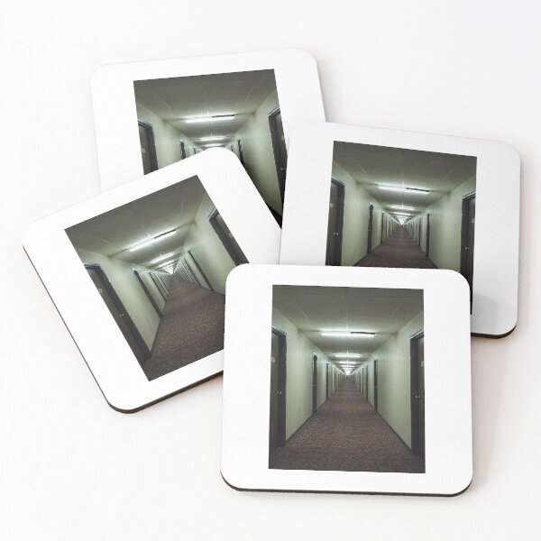 Item preview, Endless Liminal Hotel Corridor - Backrooms Aesthetic Print designed and sold by NightlarkS.