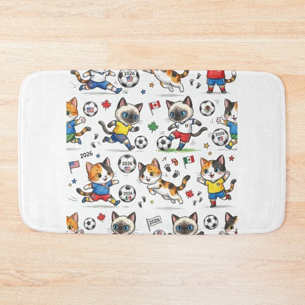 Item preview, Chibi Soccer Cats 2026 - Cute Football Kittens Pattern designed and sold by TaiwanMemory.