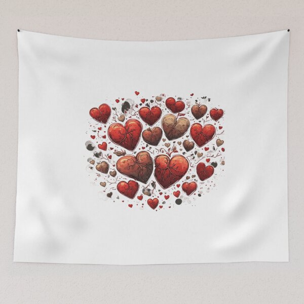 Item preview, Cute Tiny Red Hearts Pattern Aesthetic Sticker designed and sold by insiya-art.