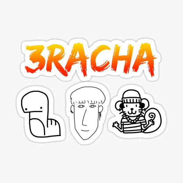 3RACHA Doodles (4 Stickers for 1 ;) Sticker