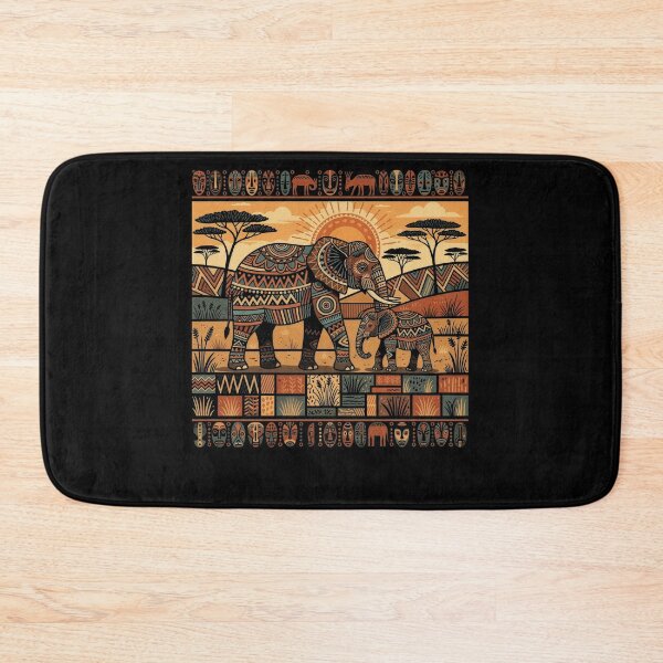 Item preview, African Elephant Savanna Tribal Pattern designed and sold by d247.
