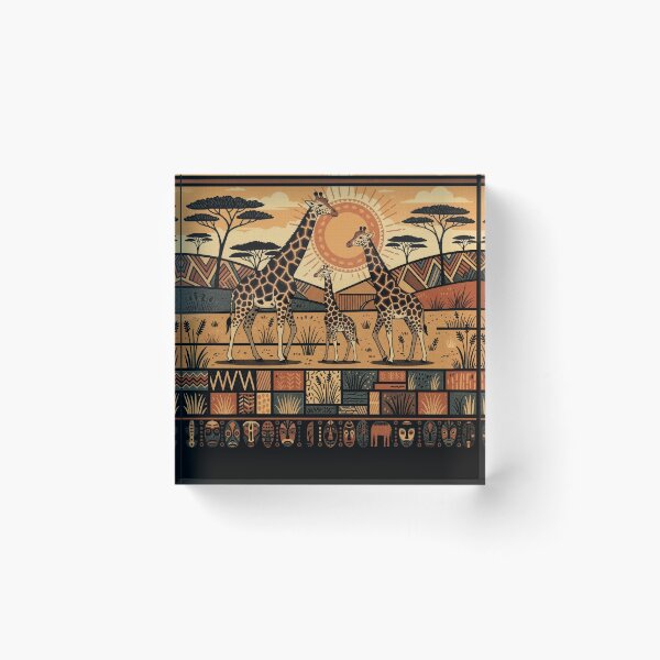 Item preview, African Savanna Giraffe Family Wildlife designed and sold by d247.