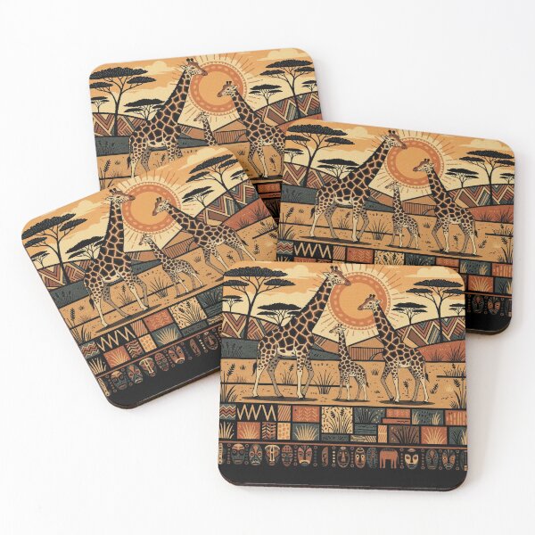 Item preview, African Savanna Giraffe Family Wildlife designed and sold by d247.