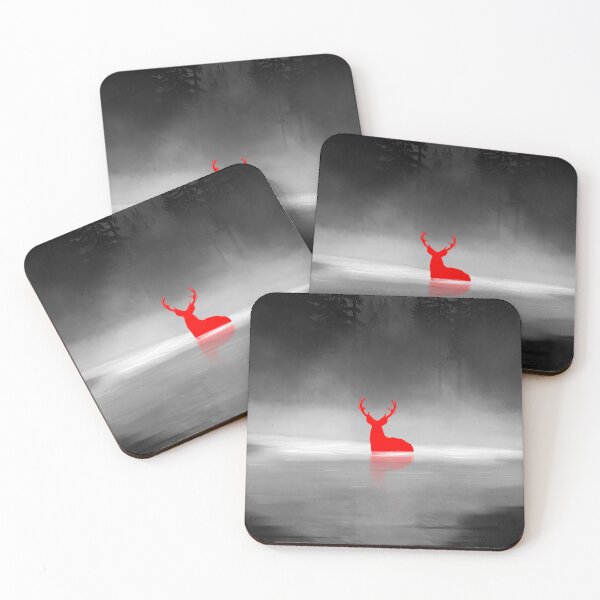 Item preview, Red Deer In Silent Lake designed and sold by Ola-urb.