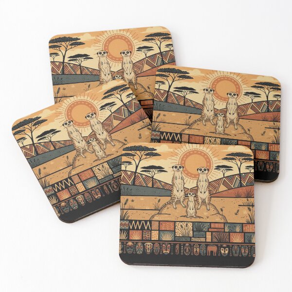 Item preview, Meerkat Family African Safari Wildlife Savanna designed and sold by d247.