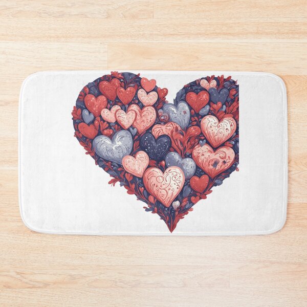 Item preview, Big Heart Made of Tiny Red Hearts Aesthetic Sticker designed and sold by insiya-art.