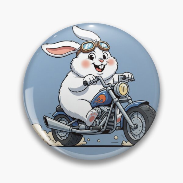 Item preview, Funny Rabbit Meme Humor Collection - Biker Bunny Motorcycle Meme Cartoon Rabbit designed and sold by MiraLumeStudio.