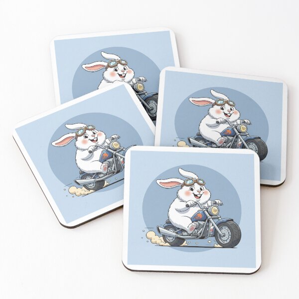 Item preview, Funny Rabbit Meme Humor Collection - Biker Bunny Motorcycle Meme Cartoon Rabbit designed and sold by MiraLumeStudio.