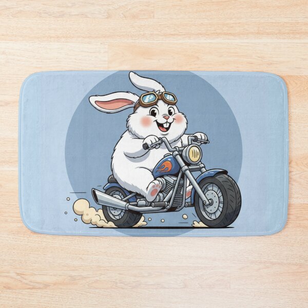 Item preview, Funny Rabbit Meme Humor Collection - Biker Bunny Motorcycle Meme Cartoon Rabbit designed and sold by MiraLumeStudio.