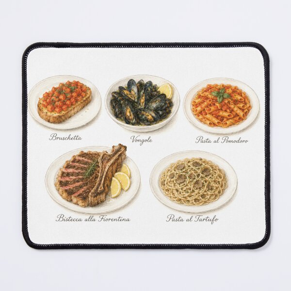 Item preview, Italian Cuisine Poster – Tuscan Specialties designed and sold by JOANNASKAH.