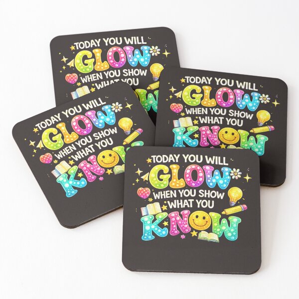 Item preview, Today You Will Glow When You Show What You Know – Colorful Teacher Testing Day T‑Shirt designed and sold by Youpiworld.