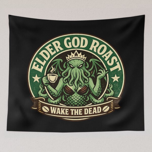 Item preview, Elder God Roast – Wake The Dead Retro Horror Coffee  designed and sold by SidTastic .
