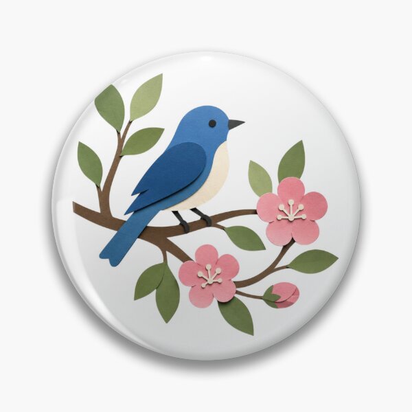 Item preview, Minimal Paper Cut Bird & Floral Design | Scandinavian Nature Art Illustration designed and sold by Sanika arts .
