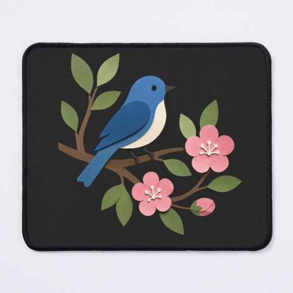 Item preview, Minimal Paper Cut Bird & Floral Design | Scandinavian Nature Art Illustration designed and sold by Sanika arts .