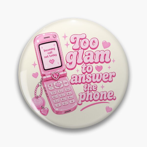 Item preview, Too Glam to Answer the Phone – Y2K Coquette Pink Flip Phone Aesthetic Shirt designed and sold by TheStephanieRome.