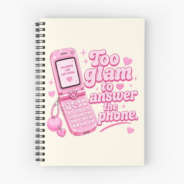 Item preview, Too Glam to Answer the Phone – Y2K Coquette Pink Flip Phone Aesthetic Shirt designed and sold by TheStephanieRome.
