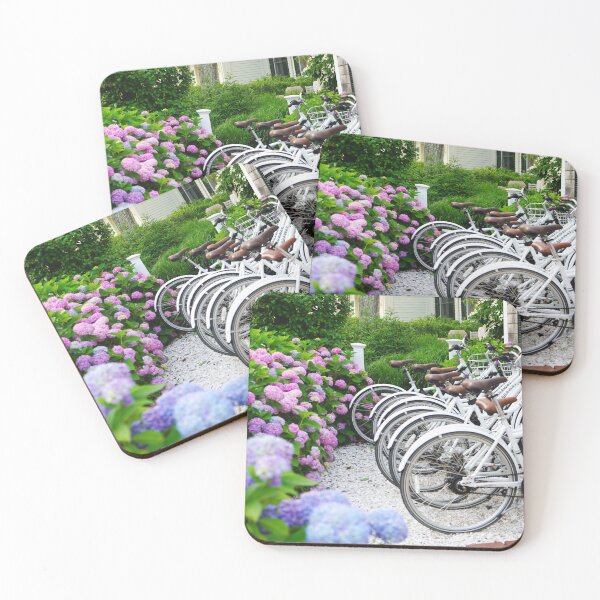 Item preview, Hydrangeas of Edgartown - White Bicycles Surrounded by Ombre Blooms designed and sold by Loveisthebtwd.