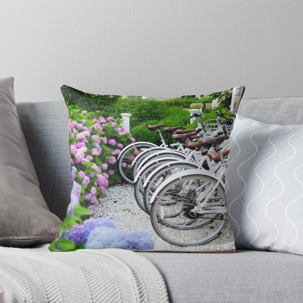 Item preview, Hydrangeas of Edgartown - White Bicycles Surrounded by Ombre Blooms designed and sold by Loveisthebtwd.