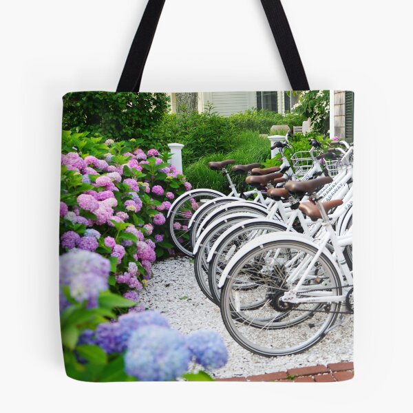 Item preview, Hydrangeas of Edgartown - White Bicycles Surrounded by Ombre Blooms designed and sold by Loveisthebtwd.