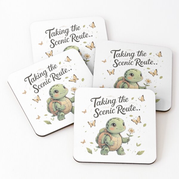 Item preview, Taking The Scenic Route Cute Turtle Slow Living Cottagecore designed and sold by AQUILAKREO.