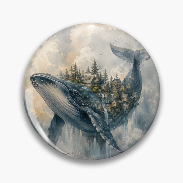 Item preview, Dream Whale Floating Island Fantasy designed and sold by DCdigitalgrowth.