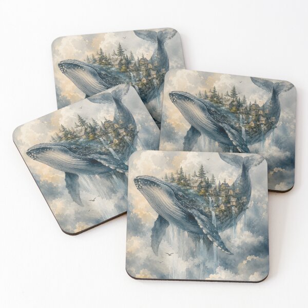 Item preview, Dream Whale Floating Island Fantasy designed and sold by DCdigitalgrowth.