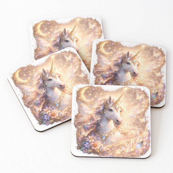 Item preview, Magical Unicorn Floral, Purple Rose, Leopard Butterfly, Gold Splatter designed and sold by TrendingJoyPicks.