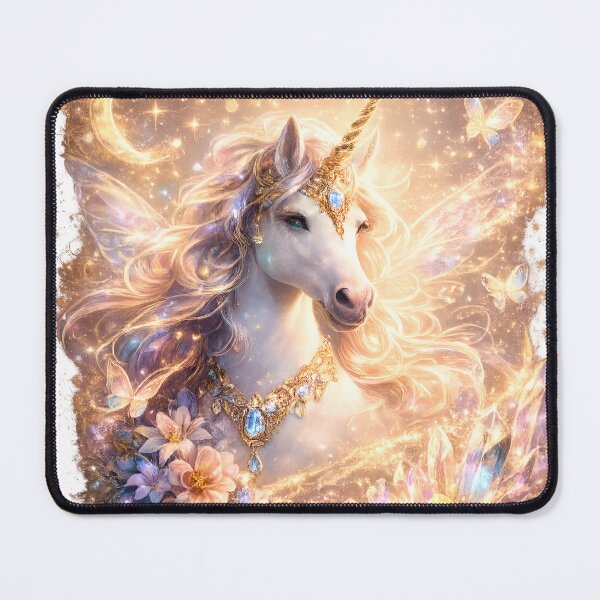 Item preview, Magical Unicorn Floral, Purple Rose, Leopard Butterfly, Gold Splatter designed and sold by TrendingJoyPicks.
