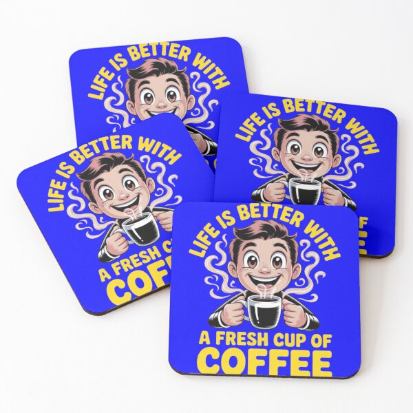 Item preview, Life Is Better With A Fresh Cup Of Coffee Funny Art Design designed and sold by fantasticdesign.