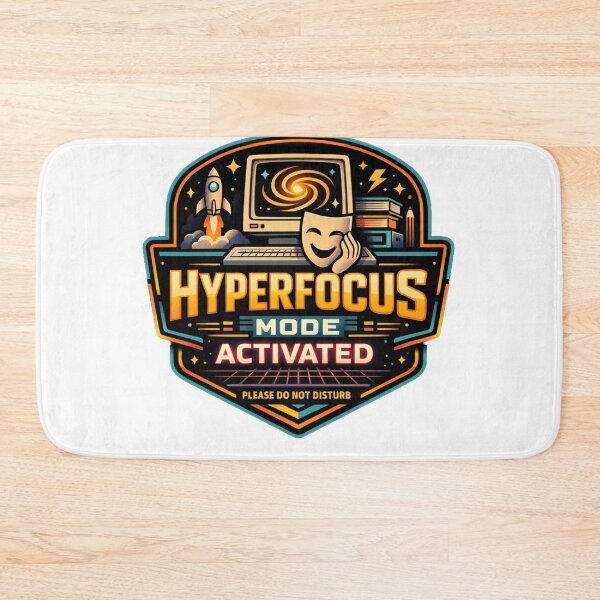 Item preview, Hyperfocus Mode Activated — Retro Tech ADHD Humor Shirt | Creative Focus Badge Design designed and sold by Youpiworld.