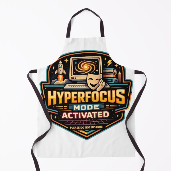 Item preview, Hyperfocus Mode Activated — Retro Tech ADHD Humor Shirt | Creative Focus Badge Design designed and sold by Youpiworld.