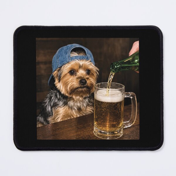 Item preview, Yorkie Drinking Beer Funny Dog Meme designed and sold by Vonravenn.