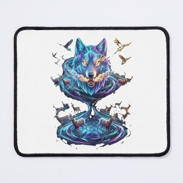 Item preview, Neon Geometric Wolf - Mystical Spirit Animal designed and sold by Ks3L.