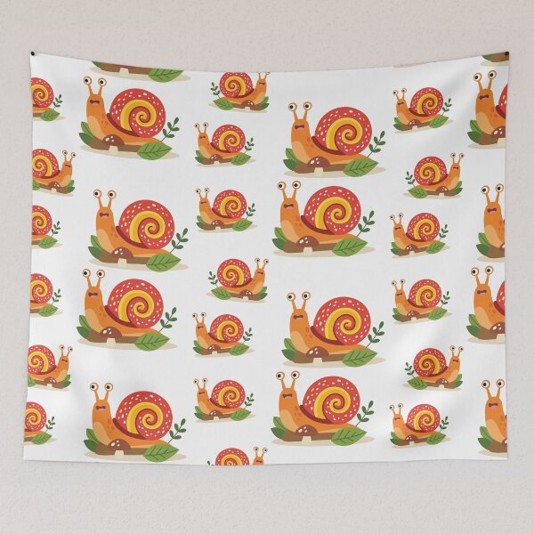 Item preview, Colorful Snail Seamless Pattern Illustration designed and sold by BetweenForms.