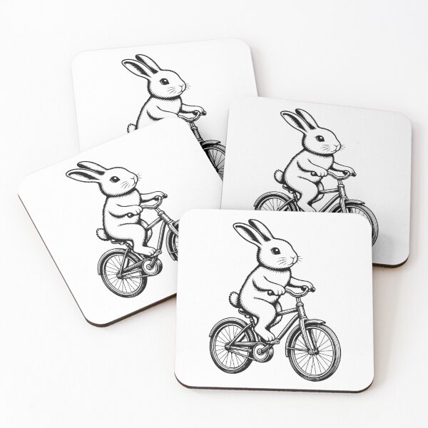 Item preview, Cycling rabbit designed and sold by heptenart.