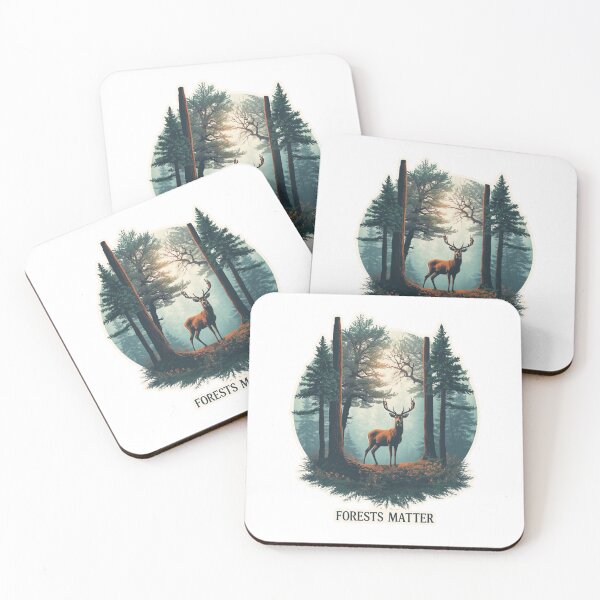 Item preview, Forests Matter Deer Shirt Nature Conservation Wildlife Forest Lover Hiking Gift Tee designed and sold by Sky-bully.