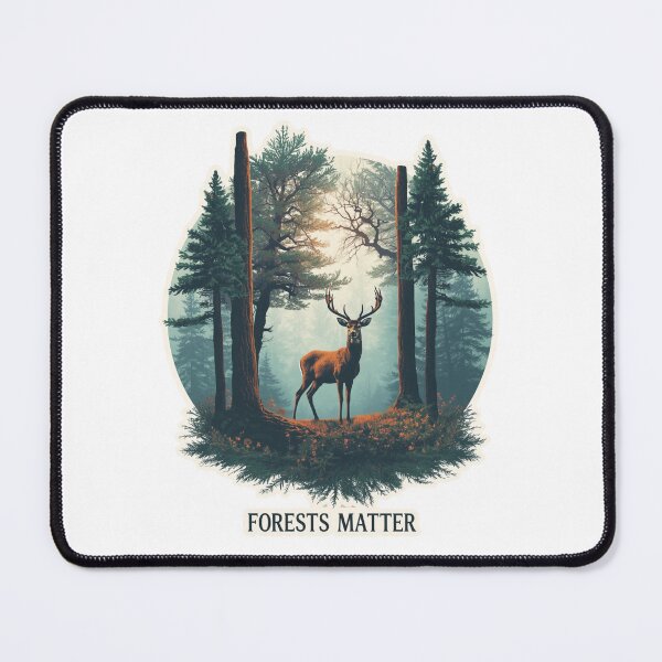Item preview, Forests Matter Deer Shirt Nature Conservation Wildlife Forest Lover Hiking Gift Tee designed and sold by Sky-bully.