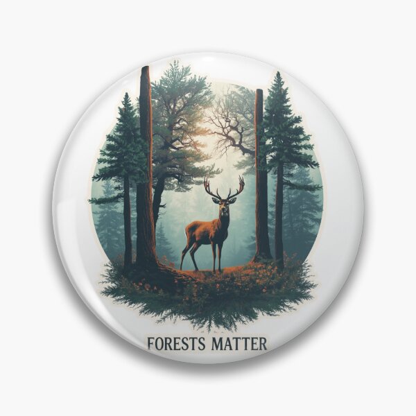 Item preview, Forests Matter Deer Shirt Nature Conservation Wildlife Forest Lover Hiking Gift Tee designed and sold by Sky-bully.