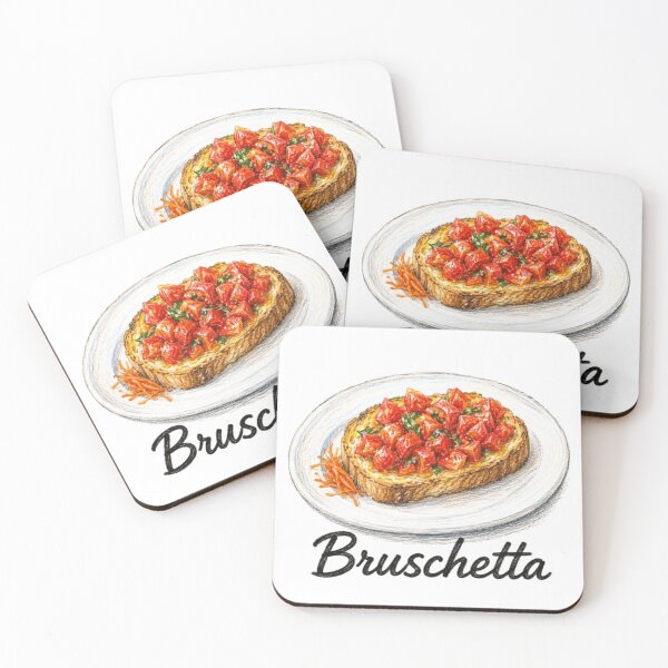 Item preview, Bruschetta - Illustration of Italian Cuisine designed and sold by JOANNASKAH.