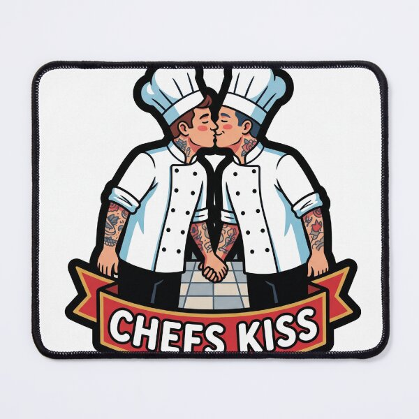 Item preview, Chef's Kiss | Funny Literal Wordplay Sticker designed and sold by End of Day.