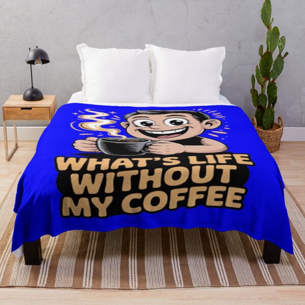 Item preview, What's Life Without My Coffee Funny Drinker Art Design designed and sold by fantasticdesign.