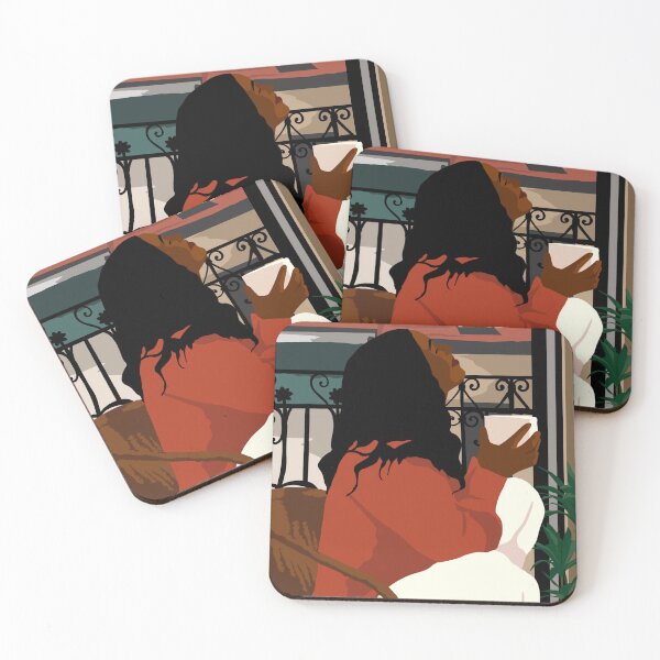 Item preview, Coffee Outside Girl designed and sold by ArtbyCiage.