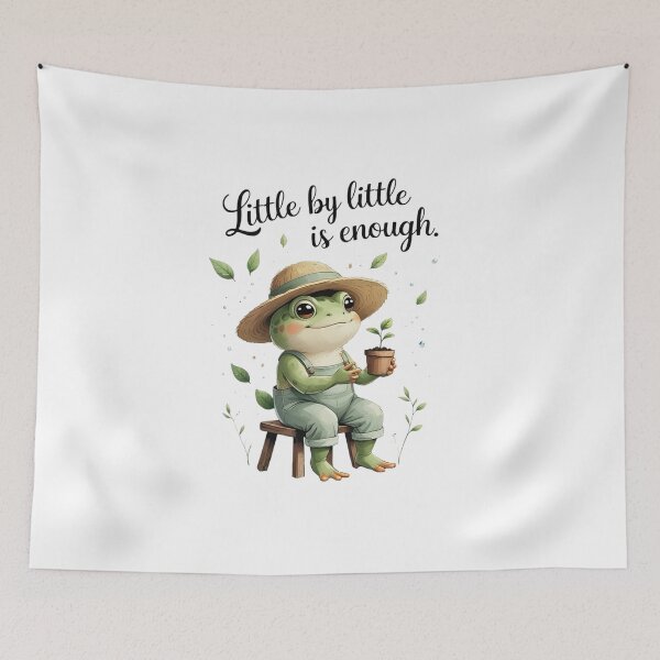 Item preview, Little By Little Is Enough Cottagecore Frog Plant Mom designed and sold by AQUILAKREO.